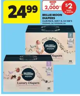 Real Canadian Superstore MILLIE MOON DIAPERS, 54-108' S offer