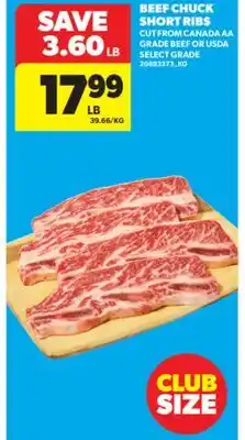 Real Canadian Superstore BEEF CHUCK SHORT RIBS offer