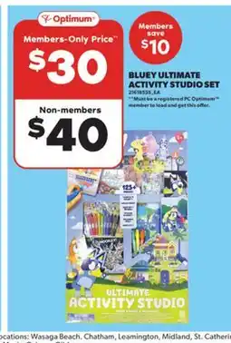 Real Canadian Superstore BLUEY ULTIMATE ACTIVITY STUDIO SET offer