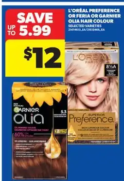 Real Canadian Superstore L' ORÉAL PREFERENCE OR FERIA OR GARNIER OLIA HAIR COLOUR offer