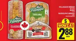 Food Basics VILLAGGIO BREAD OR BUNS OR RUDOLPH'S BREAD offer