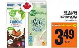 Food Basics LIFE SMART ALMOND OR OAT BEVERAGE offer