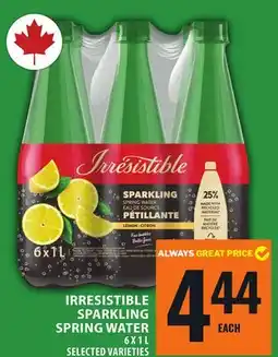 Food Basics IRRESISTIBLE SPARKLING SPRING WATER offer