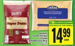 Food Basics DAINTY SUPER PATNA, CEDAR PARBOILED RICE offer