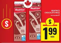 Food Basics BEATRICE CHOCOLATE MILK offer