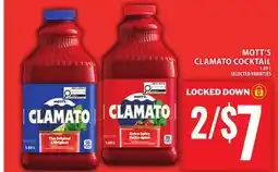 Food Basics MOTT'S CLAMATO COCKTAIL offer