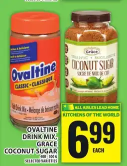 Food Basics OVALTINE DRINK MIX, GRACE COCONUT SUGAR offer
