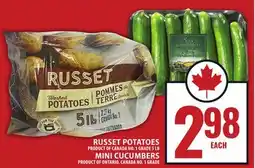 Food Basics RUSSET POTATOES | MINI CUCUMBERS offer
