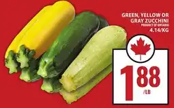 Food Basics GREEN, YELLOW OR GRAY ZUCCHINI offer