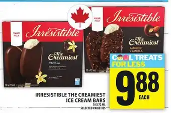 Food Basics IRRESISTIBLE THE CREAMIEST ICE CREAM BARS offer
