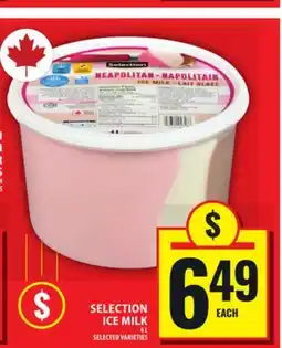 Food Basics SELECTION ICE MILK offer