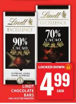 Food Basics LINDT CHOCOLATE BARS offer