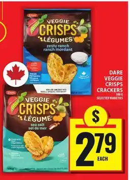 Food Basics DARE VEGGIE CRISPS CRACKERS offer