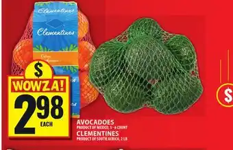Food Basics AVOCADOES OR CLEMENTINES offer