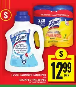 Food Basics LYSOL LAUNDRY SANITIZER OR DISINFECTING WIPES offer