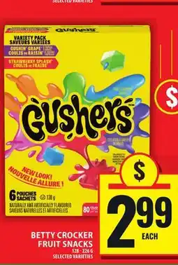 Food Basics BETTY CROCKER FRUIT SNACKS offer