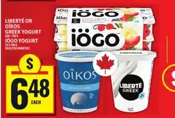 Food Basics LIBERTÉ OR OÎKOS GREEK YOGURT OR IÖGO YOGURT offer