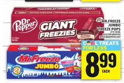 Food Basics MR.FREEZE JUMBO FREEZE POPS offer