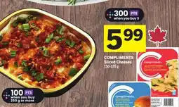 Foodland COMPLIMENTS Sliced Cheeses offer