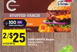 Foodland COMPLIMENTS Burgers offer