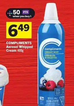 Foodland COMPLIMENTS Aerosol Whipped Cream offer