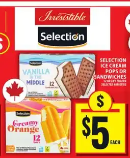 Food Basics SELECTION ICE CREAM POPS OR SANDWICHES offer