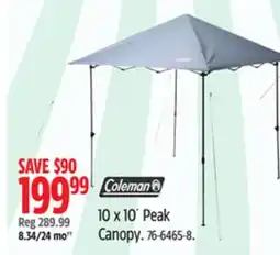 Canadian Tire 10 x 10´ Peak Canopy offer