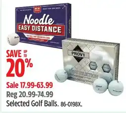 Canadian Tire Selected Golf Balls offer