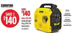 Canadian Tire CHAMPION POWER EQUIPMENT Generator offer