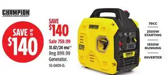 Canadian Tire CHAMPION POWER EQUIPMENT Generator offer