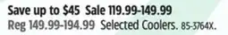 Canadian Tire Selected Coolers offer