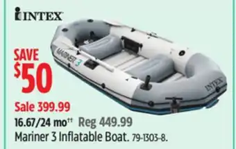 Canadian Tire Intex Mariner 3 Inflatable Boat offer
