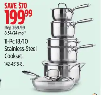 Canadian Tire Paderno 11-Pc 18/10 Stainless-Steel Cookset offer