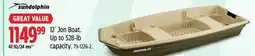 Canadian Tire 12´ Jon Boat. Up to 528-lb capacity offer