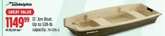 Canadian Tire 12´ Jon Boat. Up to 528-lb capacity offer