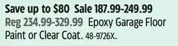 Canadian Tire Epoxy Garage Floor Paint or Clear Coat offer