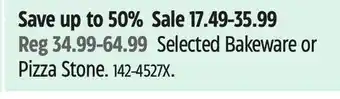 Canadian Tire Selected Bakeware or Pizza Stone offer