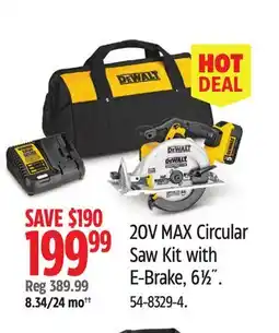 Canadian Tire 20V MAX Circular Saw Kit with E-Brake offer
