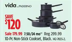 Canadian Tire Vida-by-Paderno 10-Pc Non-Stick Cookset, Black offer