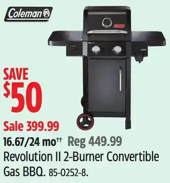 Canadian Tire Coleman Revolution II 2-Burner Convertible Gas BBQ offer