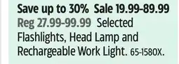 Canadian Tire Police Security Flashlights, Head Lamp and Rechargeable Work Light offer