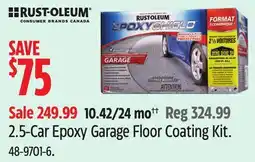 Canadian Tire 2.5-Car Epoxy Garage Floor Coating Kit offer