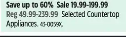 Canadian Tire Selected Countertop Appliances offer