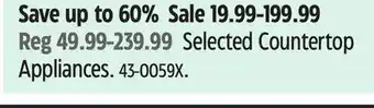 Canadian Tire Selected Countertop Appliances offer