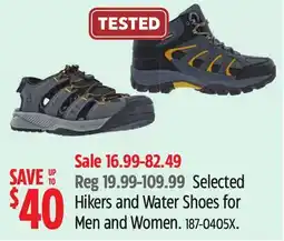 Canadian Tire Selected Hikers and Water Shoes for Men and Women offer