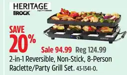 Canadian Tire 2-in-1 Reversible, Non-Stick, 8-Person Raclette/Party Grill Set offer
