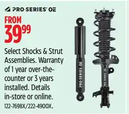 Canadian Tire PRO SERIES Select Shocks & Strut Assemblies offer