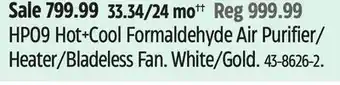 Canadian Tire Dyson HP09 Hot+Cool Formaldehyde Air Purifier/ Heater/Bladeless Fan offer