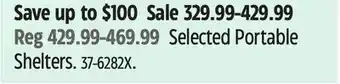 Canadian Tire Selected Portable Shelters offer