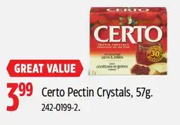 Canadian Tire Certo Pectin Crystals, 57g offer